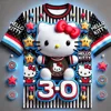 MINISO Sanrio Tshirt 3D Print Hello Kitty Special Edition Family O-Collar Tees Summer Sport Casual Short Sleeve For Kid/Adult ﻿ 3