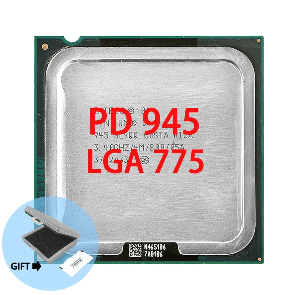Intel Pentium D Prozessor Intel Pentium D 945 Dual-Core Prozessor – 3.4 GHz, 4 MB Cache, Socket 775, Gebraucht & Funktionsfähig Prozessor Mit 4MB Cache