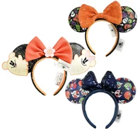 Disney PU Mickey Mouse Ear Headband Hallowmas Headband Ear COSTUME Cosplay Plush Gift Hair Accessories For Women Girls Festivel