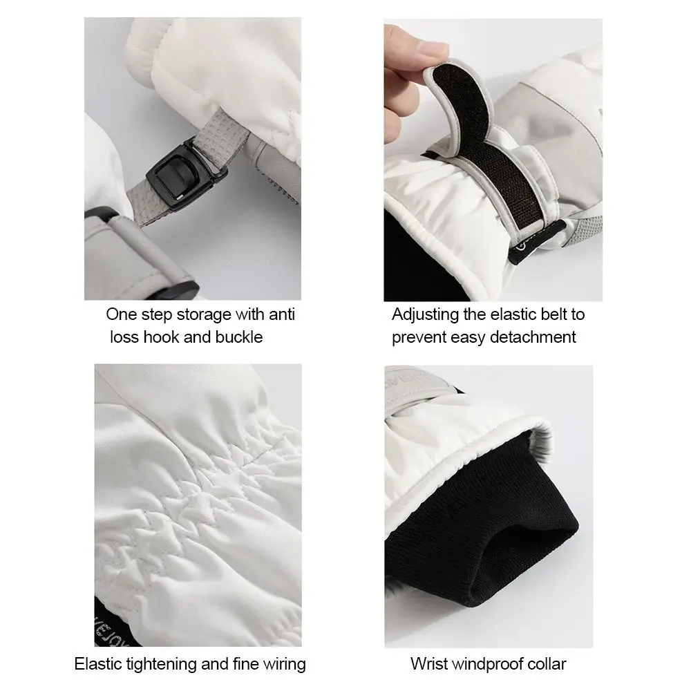 Winter Snowboard Ski Gloves Non-slip Touch Screen Waterproof Motorcycle Cycling Plush Warm Riding Gloves High-quality 5