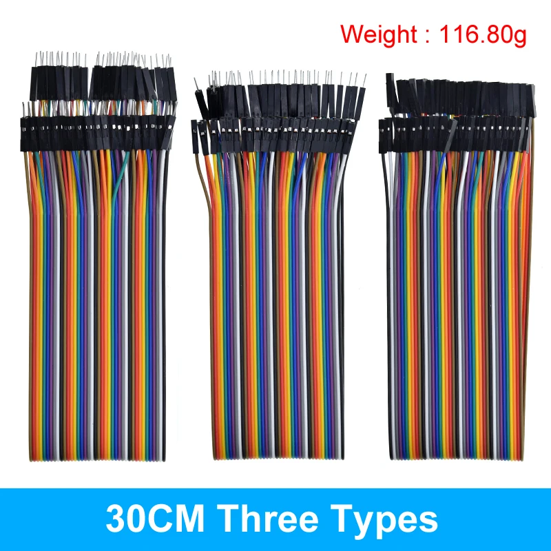 Versatile 40-Pin Assorted Length Jumper Wire Set