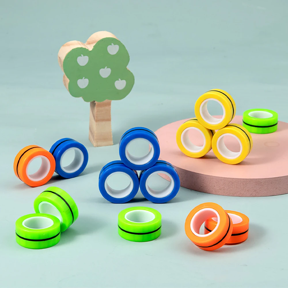 3pcs Magnetic Rings Unzip AntiStress Ring Spinner Magnetic Spinner Magic Ring Tool Bracelet For Children and Adult