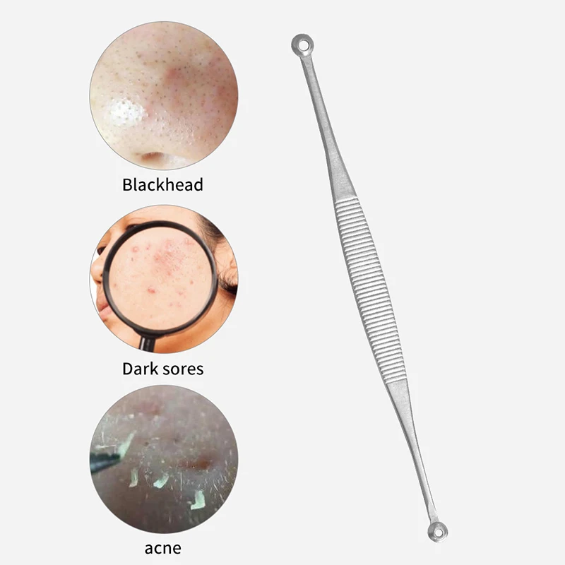 

1 Pc Double Headed Acne Needle Blackhead Remover Cleaner Acne Stainless Steel Blemish Needle Spot Extractor Skin Care Tool