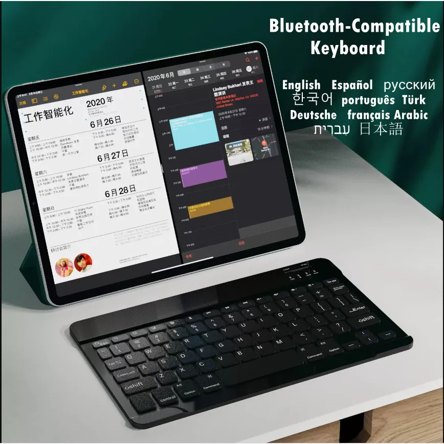 Clavier Wireless Azerty Francais Keyboard Samsung Galaxy Tab S9 S8 S7 11'' Tablet Russian Spanish Hebrew Teclado Keyboard wireless keyboard wireless keyboard mouse tablet keyboard ipad keyboard
