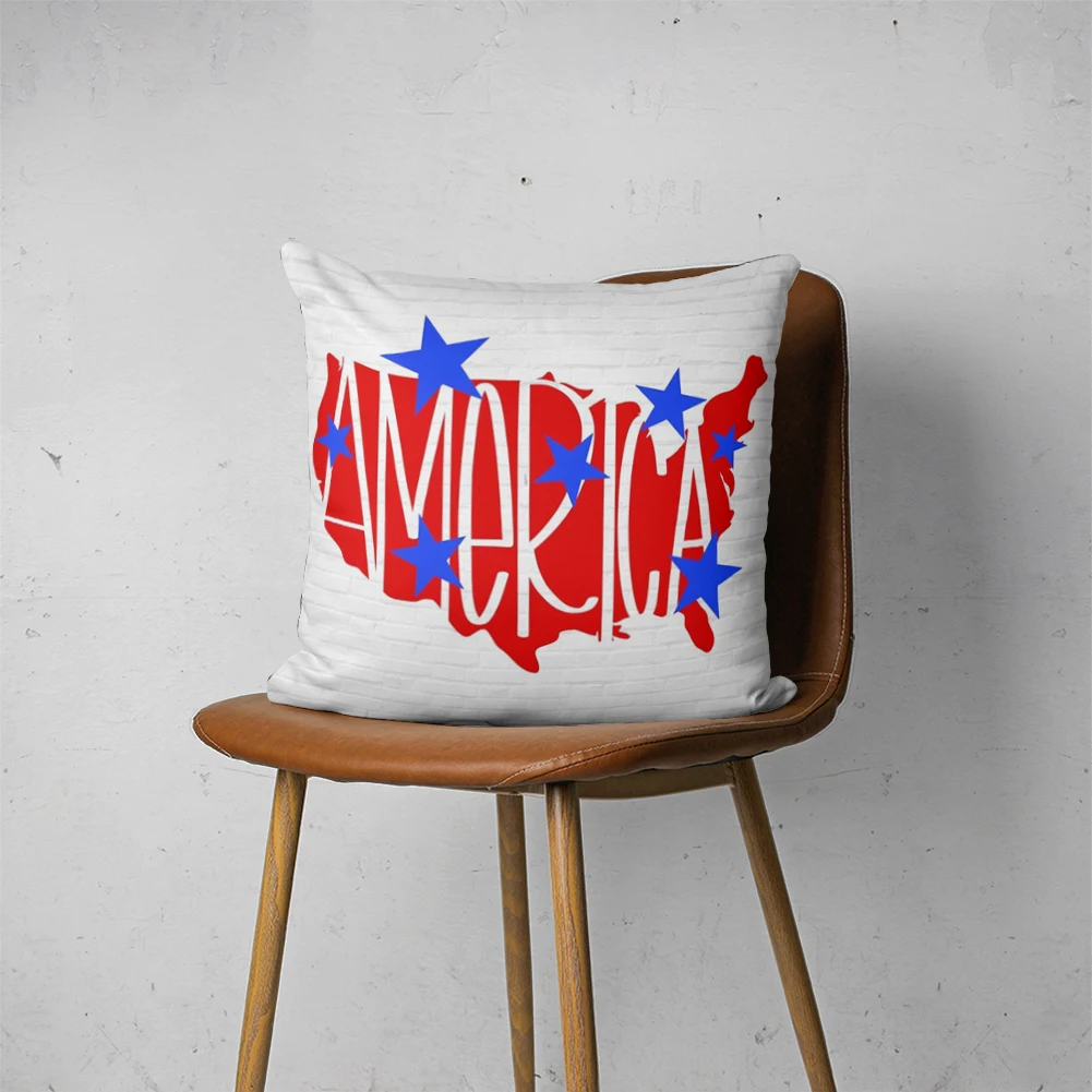 

4TH OF JULY PILLOW 003 Customizable Bedroom Bed Sofa Hotel Car Lumbar Pillow Fashion Decorative Cover