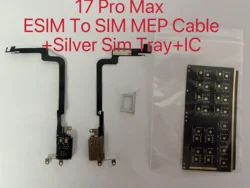 Enhanced eSIM to SIM Card Flex Cable with Integrated MEP Cable and SIM Tray (5 SETS White)