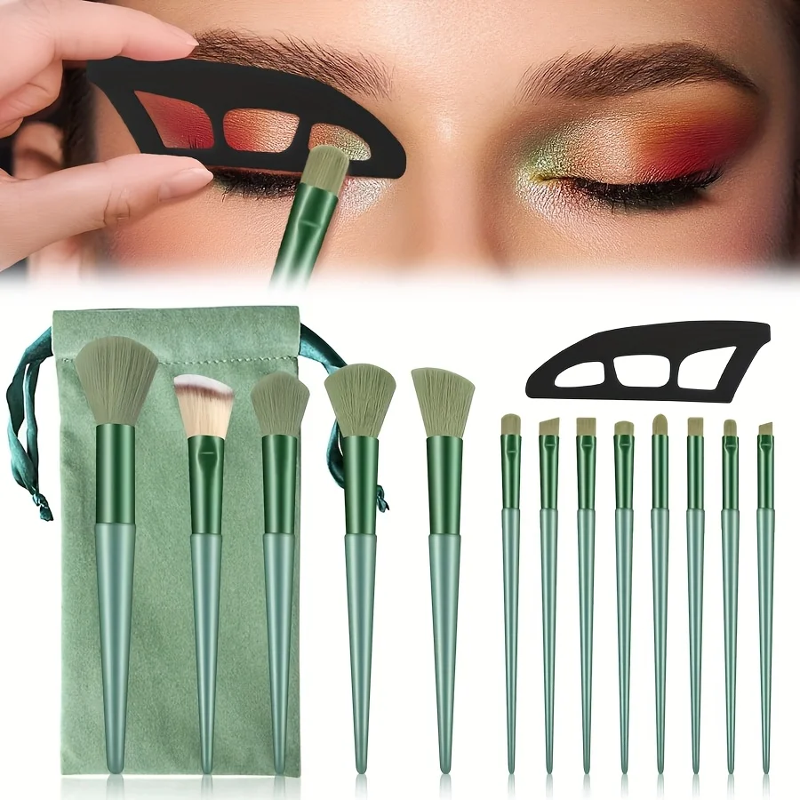 Eyeshadow Stencil & Brush Set with Soft Bristles