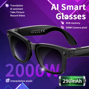 AI Smart Glasses – 5MP Camera, Translation & Bluetooth Waterproof 1