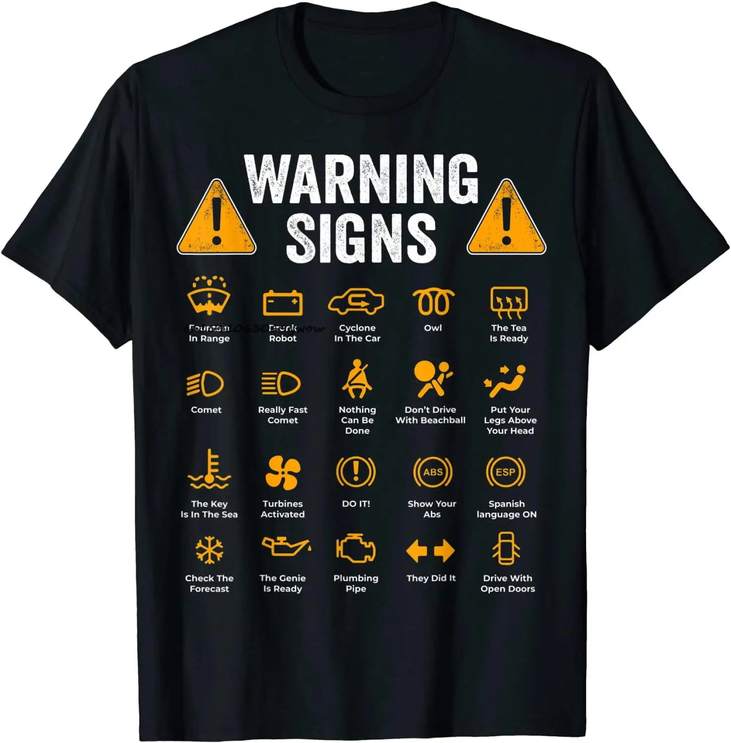 Divertenti Segnali Di Avvertimento Di Guida 101 Auto Meccanico Regalo Driver T-Shirt Moda Casual T-Shirt Cotone Mens Top Tees Casual