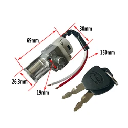 High-Performance Mini Battery Charger Lock with Keys for Electric Vehicles (Black)