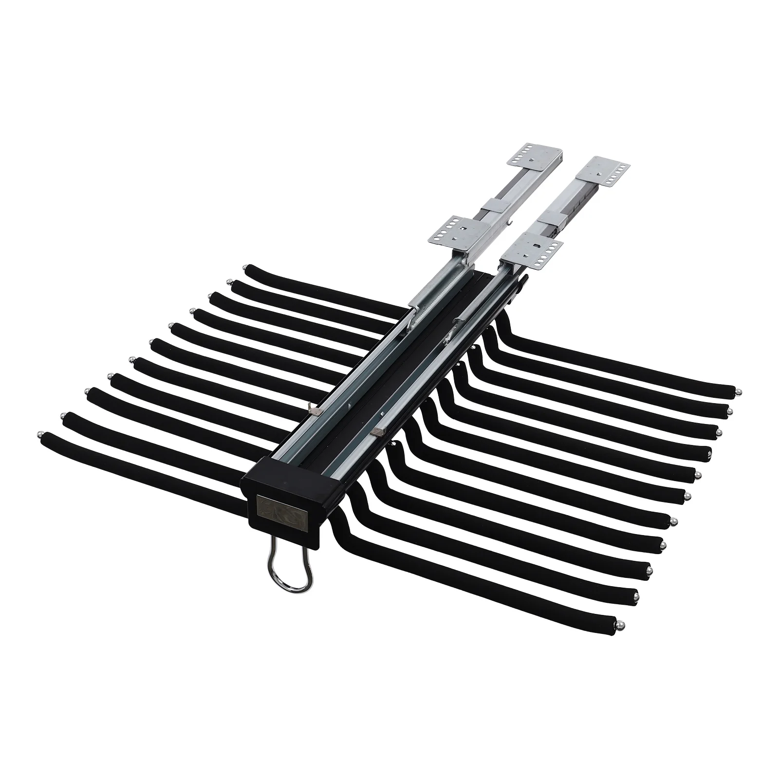 Ausziehbarer Hosenhalter, ausziehbarer Hosenhalter aus Aluminiumlegierung für den Kleiderschrank, Hosenhalter zum Aufhängen von Jeans, Shorts, Röcken – Detail 8