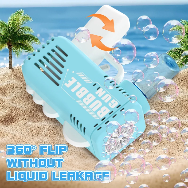 Children's Bubble Toy Dinosaur Bubble Gun Fully Automatic Bubble Toy Parent Child Interactive Game without Battery Bubble Water