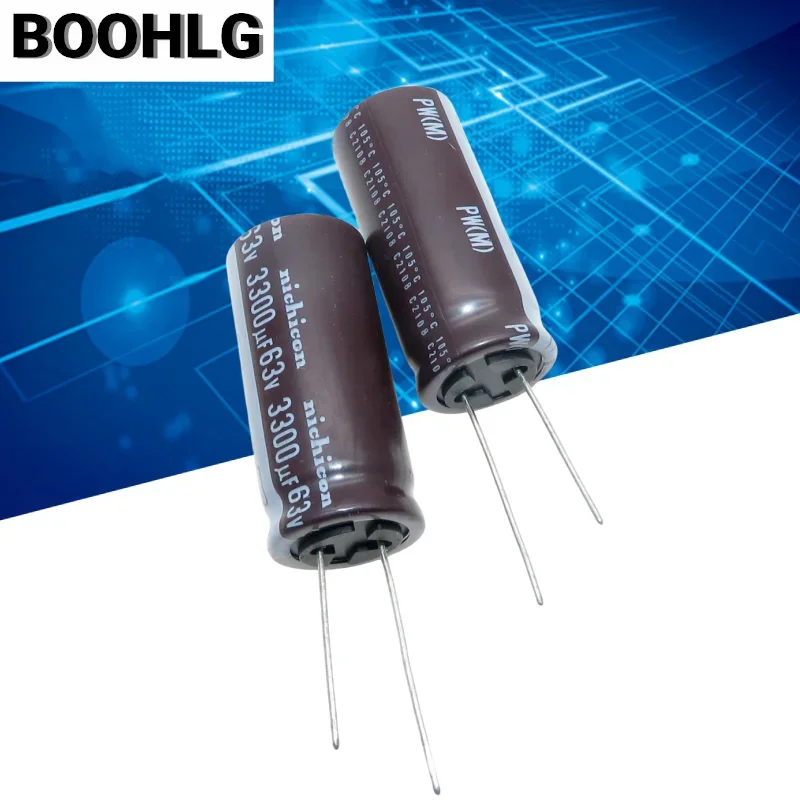 original 3300UF 63V Nichicon capacitor 63V 3300UF 18X40 PW high frequency low resistance 5PCS