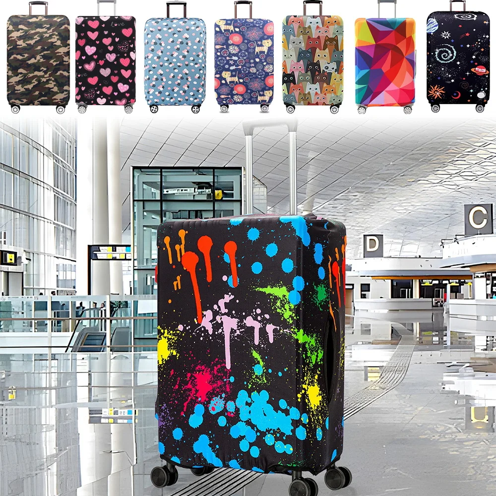 

Защитные чехлы для багажа, защитный чехол для чемодана для путешествий, эластичный пылезащитный чехол для чемодана 18-32 дюйма, аксессуары для путешествий, товары для багажа