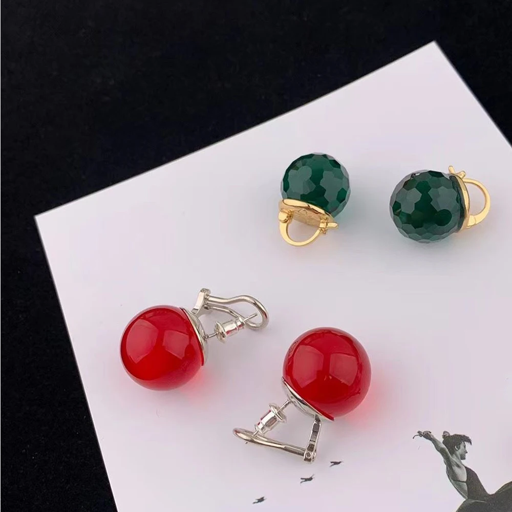 Fashion Temperament  Minimal Style Crystal bead earrings Ear Studs  Earrings  for woman's earrings jewels accessories