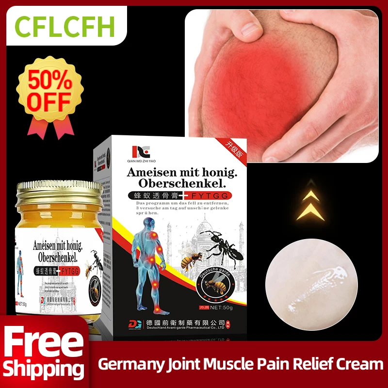 

Joint Pain Relief Bee Ant Bone Muscle Cream Arthritis Treatment Ointment for Knee Back Shoulder Neck Heel Pain Germany Medicine