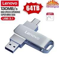 NEW Lenovo USB 3.0 Flash Drive High Speed Pen Drive 64TB Usb 3. 0 Memory Stick 2TB Flash Pendrive 128GB Metal Memoria Usb Disk 1