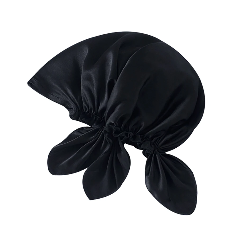 100% Natural Mulberry Silk Sleeping Cap for Women Hair Bonnets Head Cover Hair Loss Hats Luxury Silk Bonnets Night Hair Headwrap 3