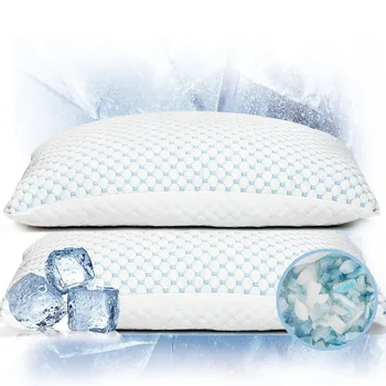 1-5PCS Summer Ice Silk Pillowcase Solid Color Ice Bean Breathable Cooling Pillow Cover for Bedding Machine Washable No Pillow 1