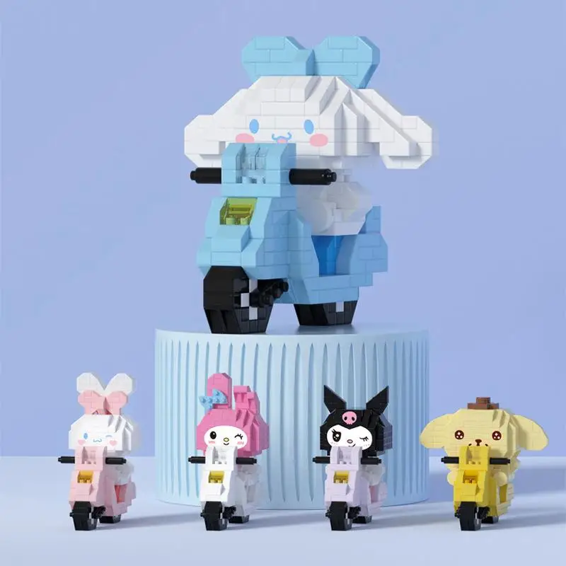 Новинка, Sanrio монтажный блок Kawaii Mymelody Kuromi Linabell Lotso Stellalou, детская игрушка, мультяшный маленький конструктор