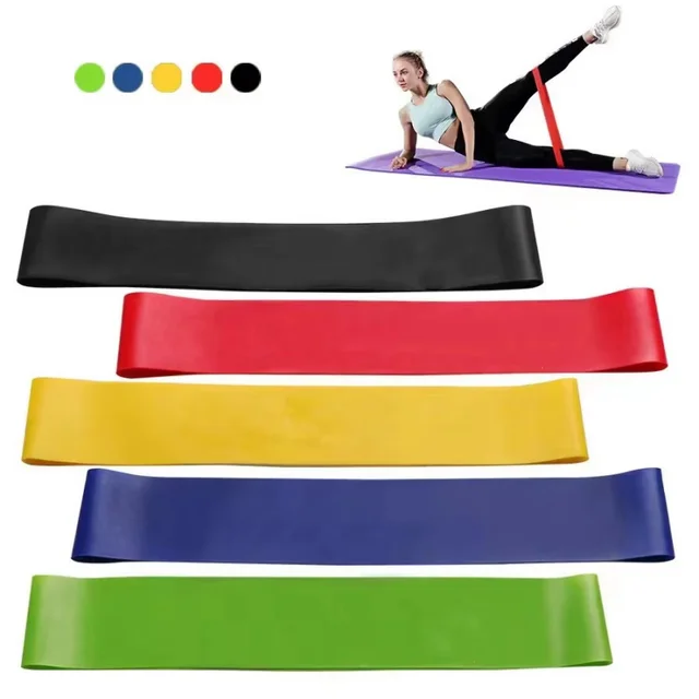 1/5/10/15pcs Fitness Resistance Band Yoga Elastic Band Stretching Band Butt Lifting Back Opening Leg Exercising Tool