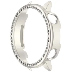 Sparkling Diamond Protective Hard PC Case Cover - Stylish Bling Frame Bumper Accessory for OnePlus Watch 3 43MM (Matte Starlight)