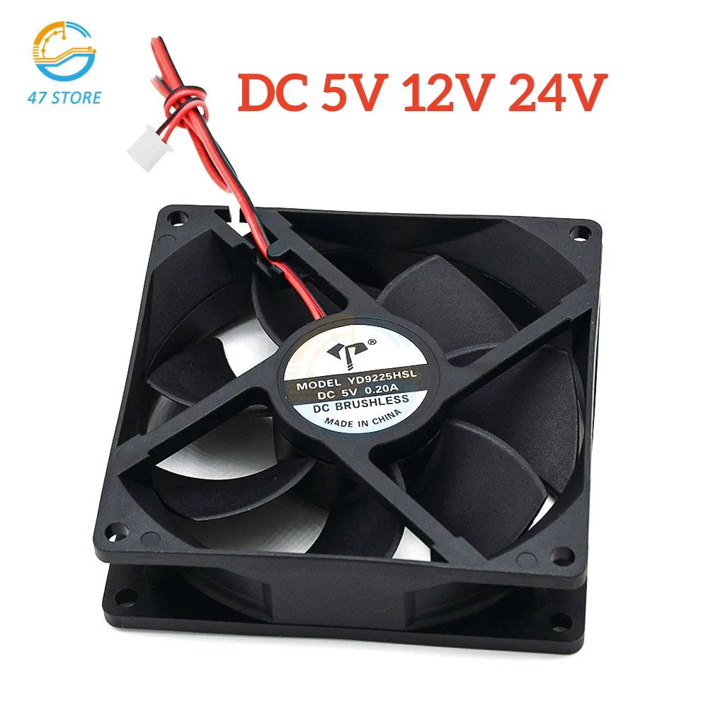 

92mm 9225 Computer Case Cooling Fan 92x92x25mm DC 5V 12V 24V 2 PIN PC CPU Cooler Fan 90mm 9cm