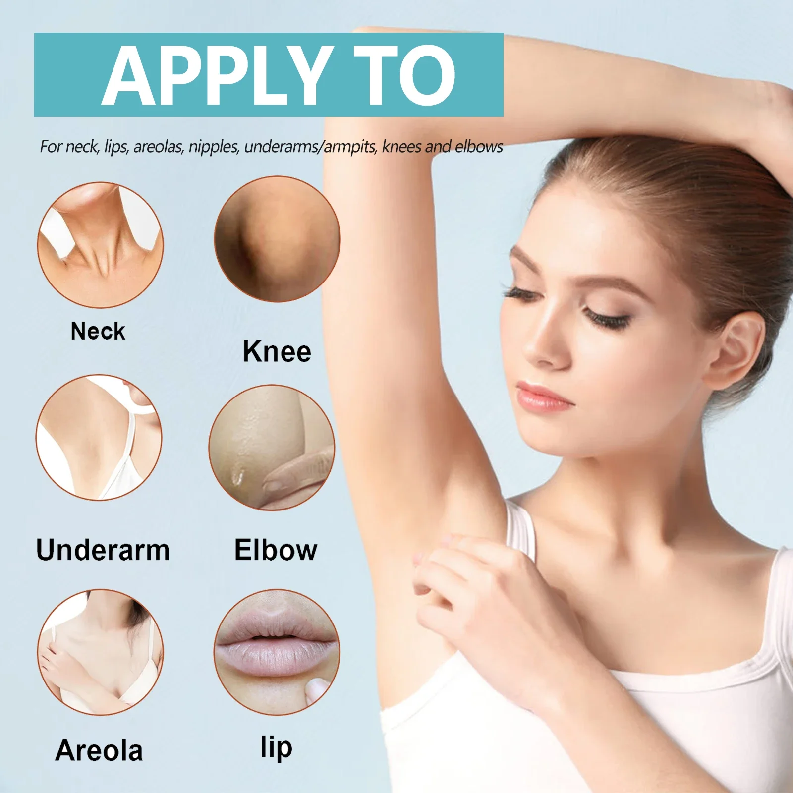 Black Acanthoderma Moisturizing Repair Cream Brightening Armpits Arms Knees Lightening Emulsion Brighten Skin Body Care Cream 2