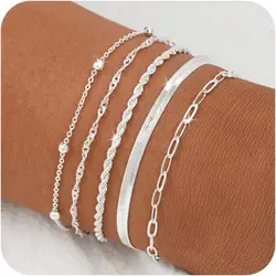 Elegant 14K Gold Plated Minimalist Bracelet (Silver Plated)