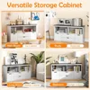Kids Toy Storage Organizer with Bins, Children Daycare Shelf w/Blackboard Top, Wooden Toy Box w/Wheels & Drawers 6
