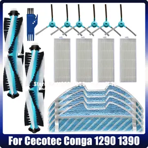 Compatible For Cecotec Conga 999 Origin X-Treme Genesis, Muhler Bobby 1  Replacement Spare Parts Side Brush Hepa Filter Mop Pad - AliExpress