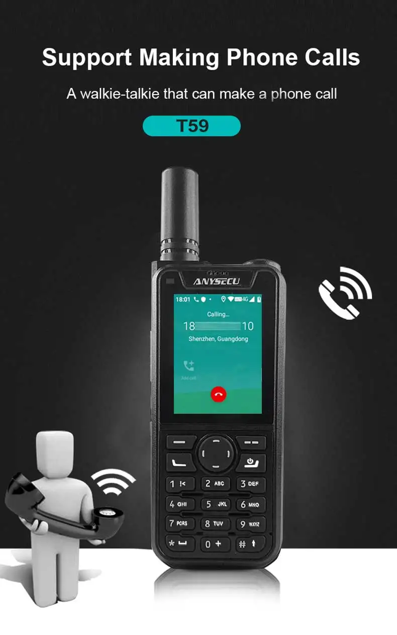 4G Network Radio T59 Android 9.0 WIFI GPS Unlock LTE/WCDMA/GSM Mobile Phone Work