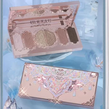 Flower Knows Butterfly Cloud Collar Collection Embossed Six-color Eyeshadow Palette Matte Shimmer Glitter Eye Makeup Cosmetics