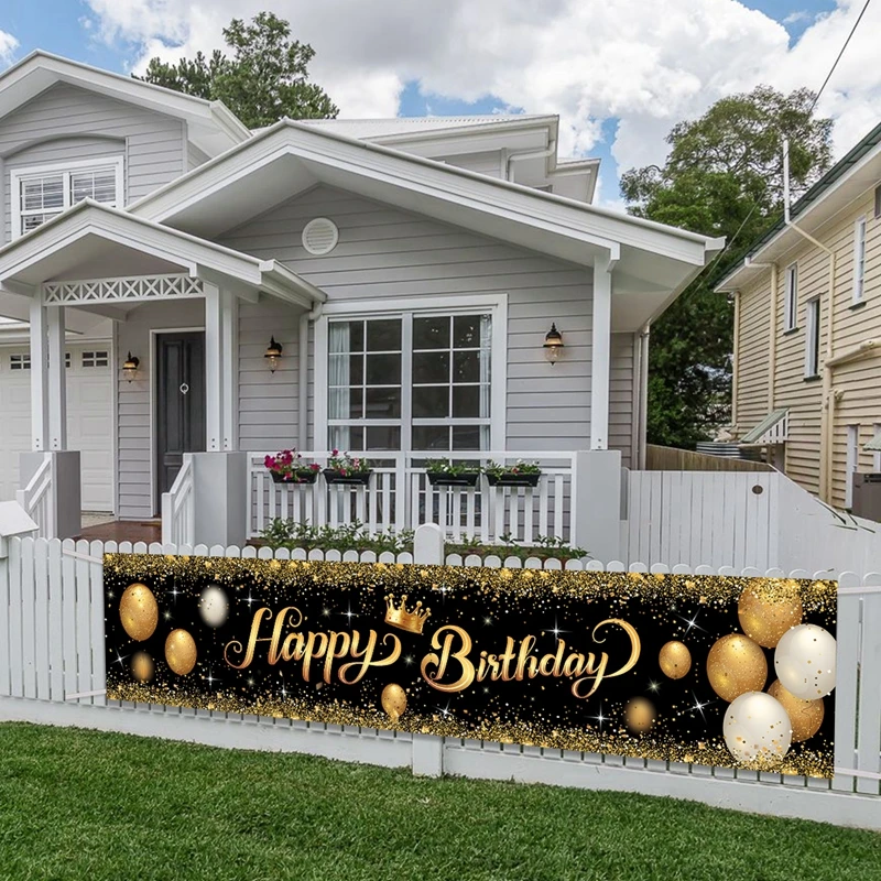 Birthday Banner Party Decorations Happy Birthday Banner Birthday Party Decoration Kids Boys Girl Baby Shower Bunting Garland Banners Flags Anniversary