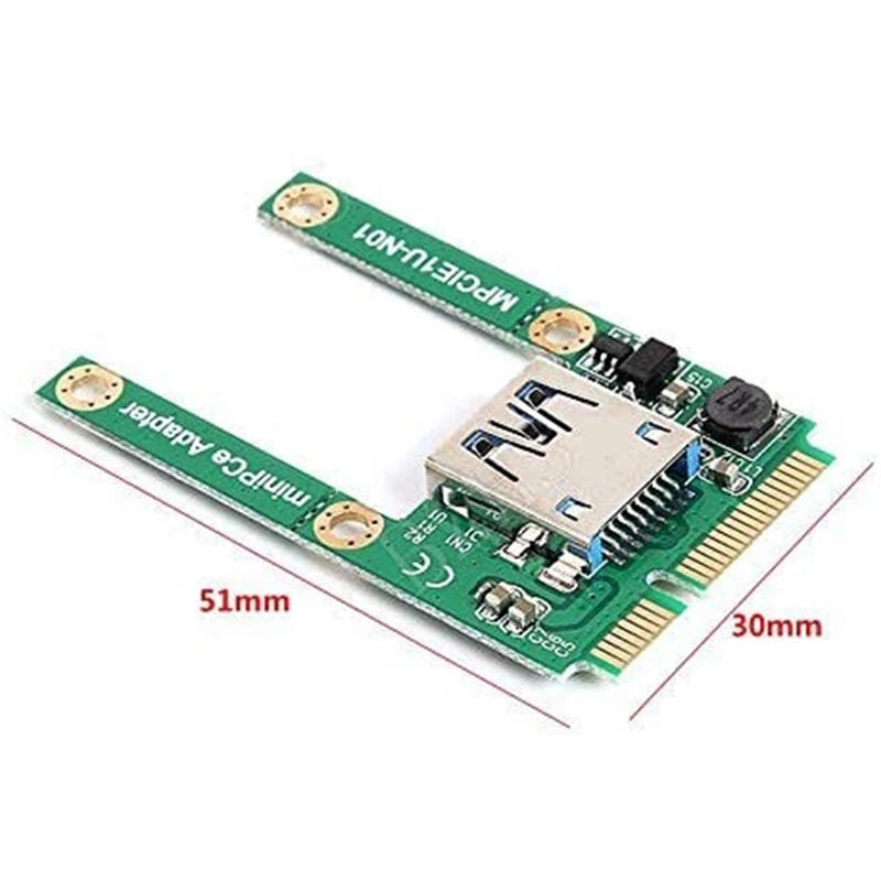 Mini PCI-E to USB3.0 Adapter Card PCIe to USB 3.0 Adapter Suitable for Notebook Computers