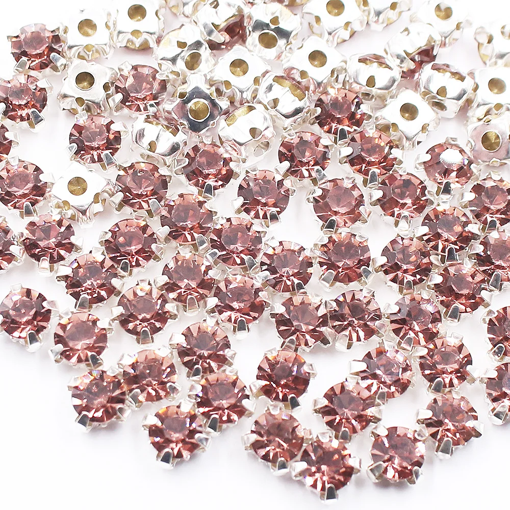 Shimmering Crystal Glass Silver Rhinestones for DIY Clothing and Fabric Crafting