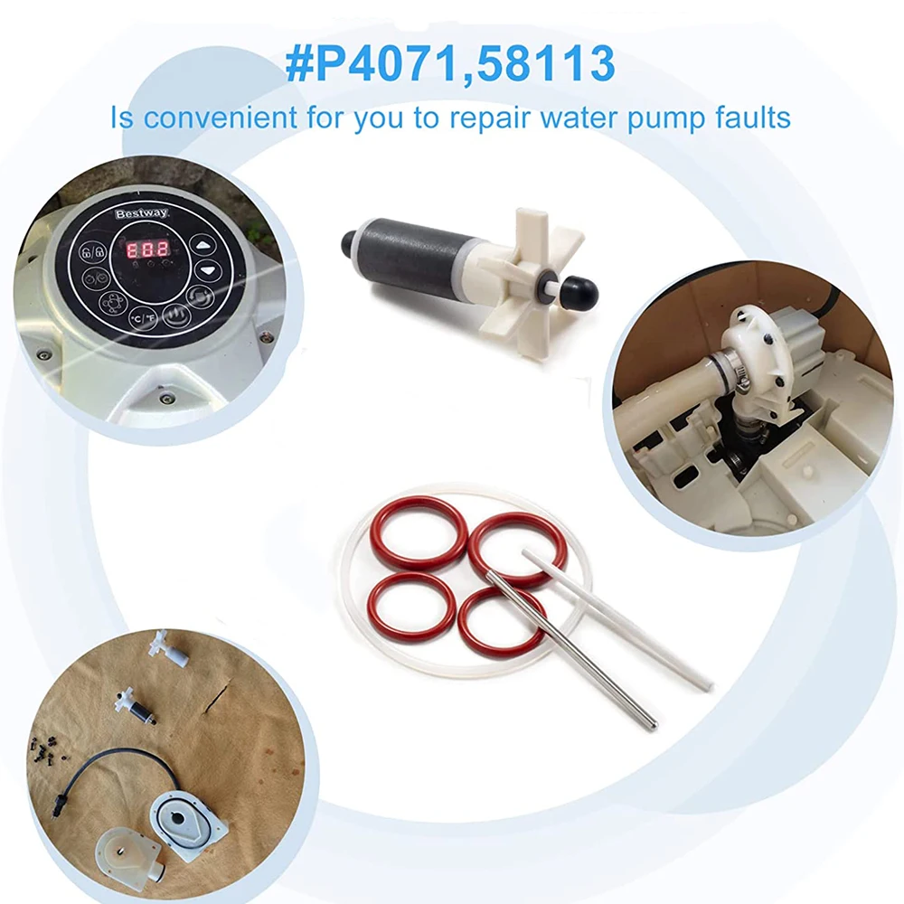 P4071, 58113 K di riparazione pompa acqua vasca idromassaggio per Celoman Salu LayZ (con impeller e alberi)  13