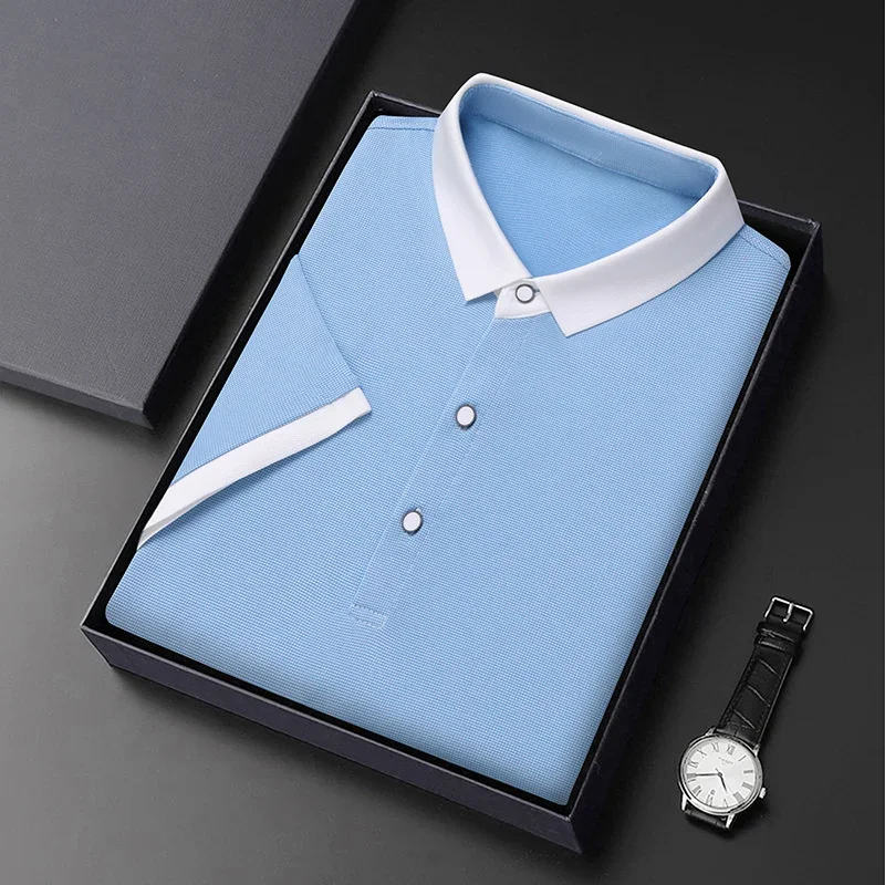 

Men's Spring/Summer Short Sleeved T-shirt, Pure Cotton POLO Shirt, Comfortable, Fashionable and Versatile