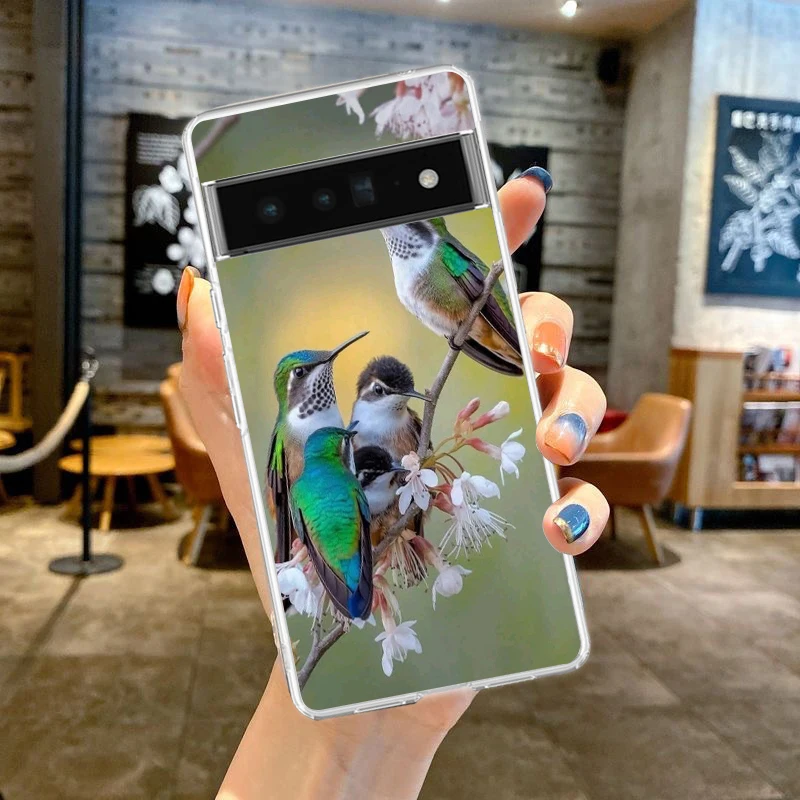 Transparent Soft TPU Hummingbird Phone Case Cover