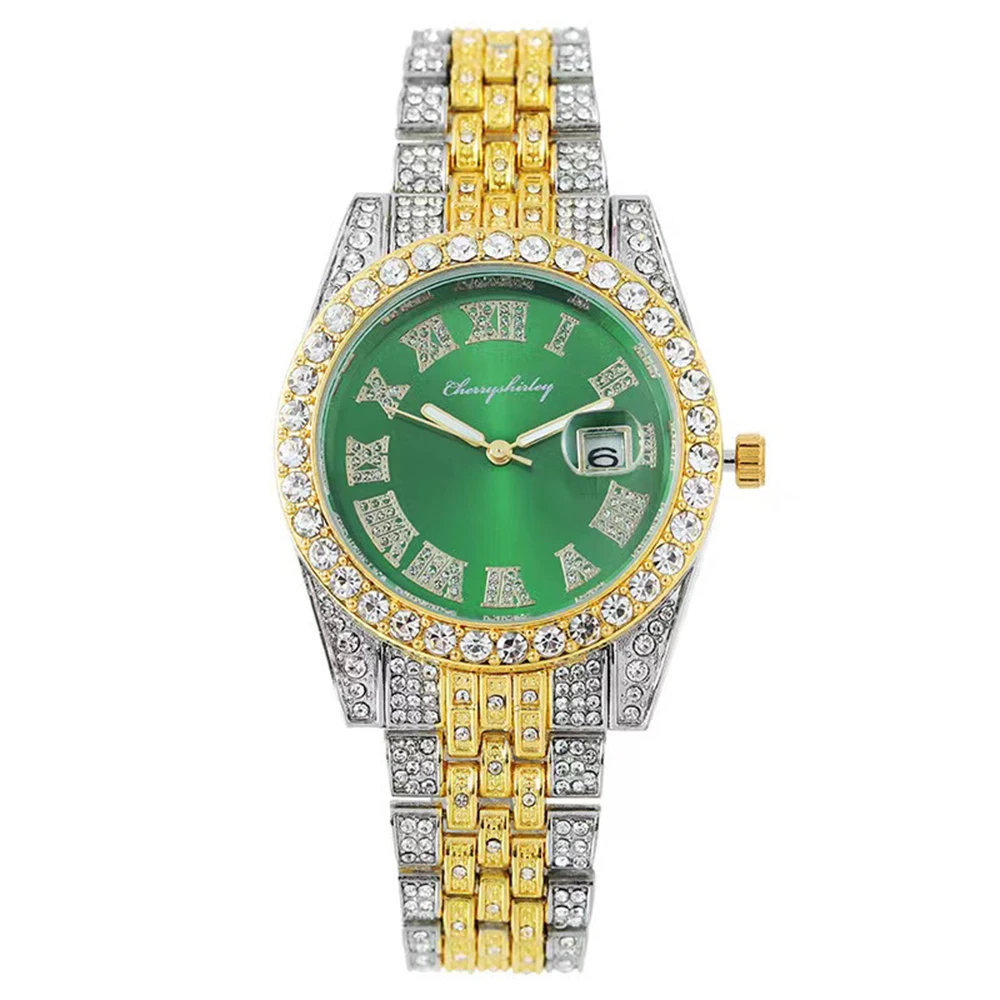 Watch Jewelry Set Women Watches Luxury Rhinestone Bracelet Watches Relogio Feminino With Stainless Steel Geometric Jewelry Suit