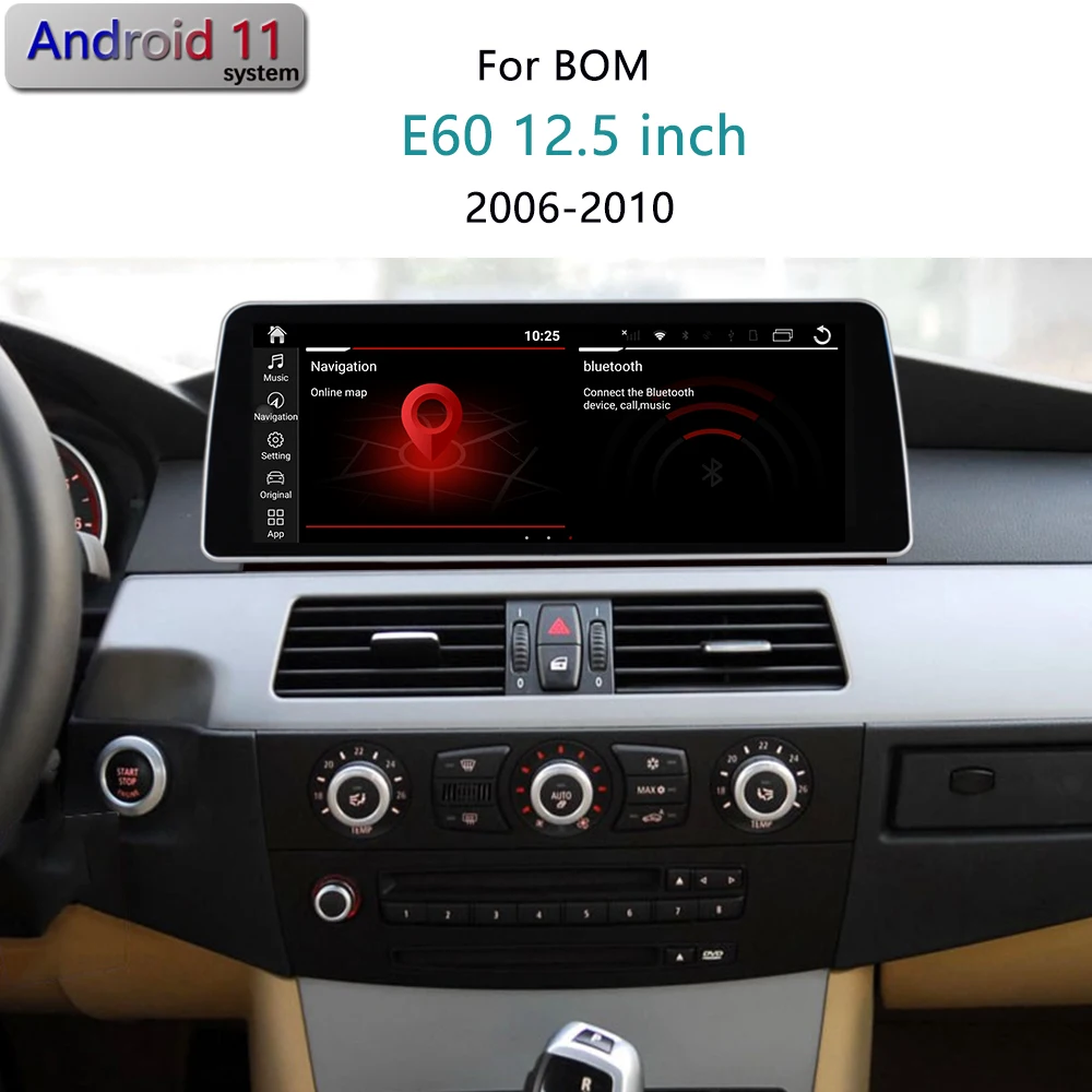 12.5 Cal Android 12 CarPlay Radio samochodowe nawigacja GPS odtwarzacz