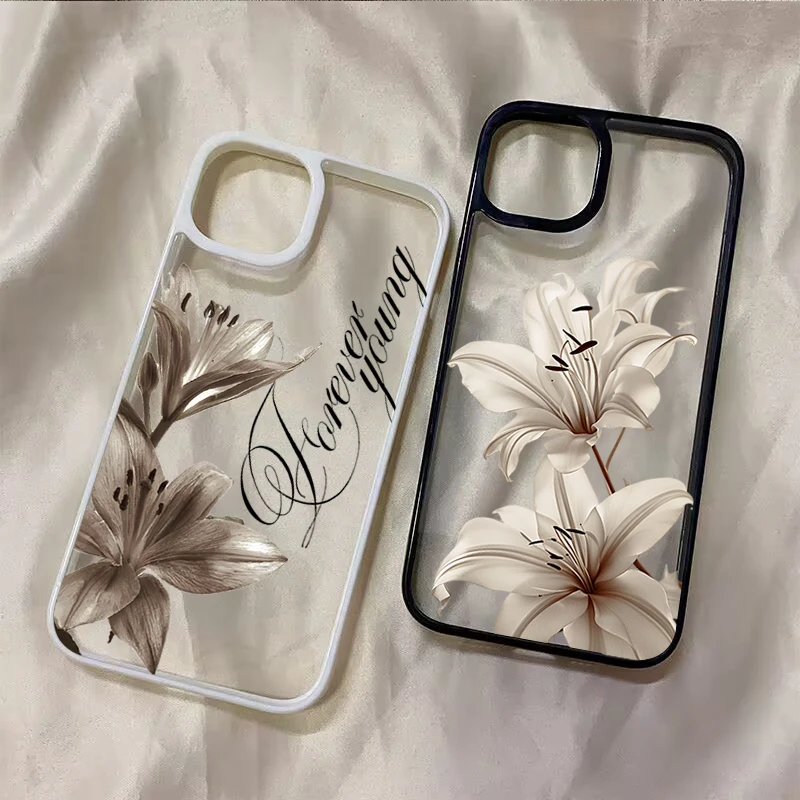 Elegant Vintage Lily Floral Phone Case Cover