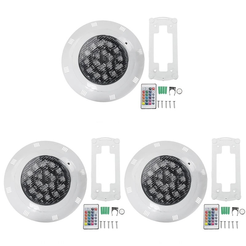 

Big Deal 3X 7 Colors 24V 18W LED RGB Underwater Swimming Pool Bright Light /Remote Control