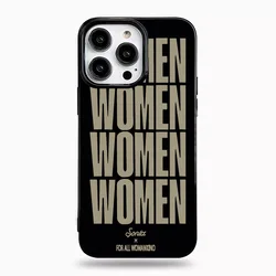 Glossy Shockproof Brown Women in English Soft Black TPU Phone Case Cover - iPhone 7 Or8 (SMTCLB031301A)