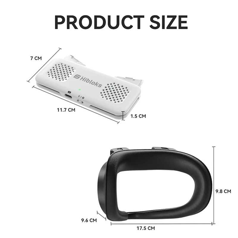 Hibloks VR Mask For Quest 2 Fan Cooler Facial Interface Face Pad Radiator Reliev