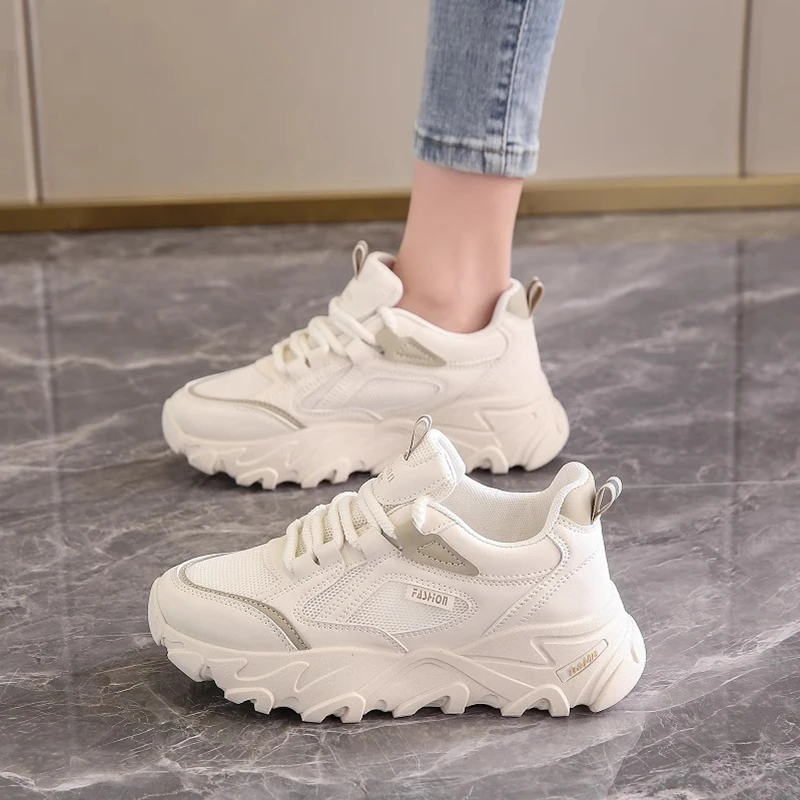 New Casual Tennis Running Sneakers Jogging Shoes Fashion Spring Autumn Women's Sports Shoes Breathable Comfortable Hollow Mesh