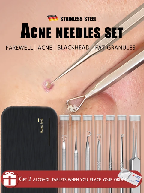 3pcs/Set Ultra-fine Cell Clip Acne Needle Tool Blackhead Remover And Pimples  Black Point Comedon Puller Extractor Fat Particles - AliExpress