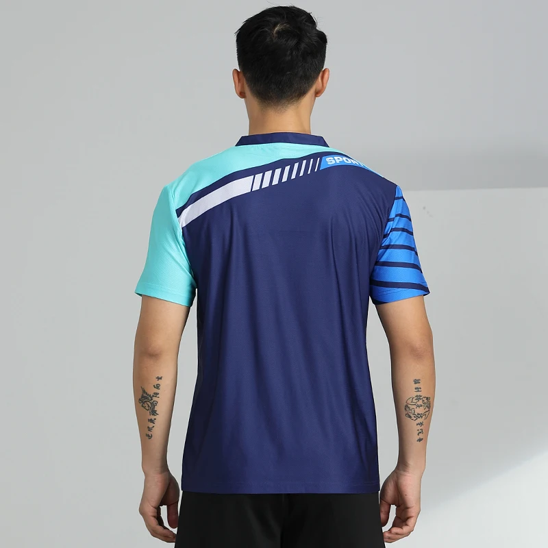 New Sports Tennis Shirts Men Badminton T-shirts Quick Dry Breathable Fashion Casual Jerseys Training Short Sleeved Golf Tee Top
