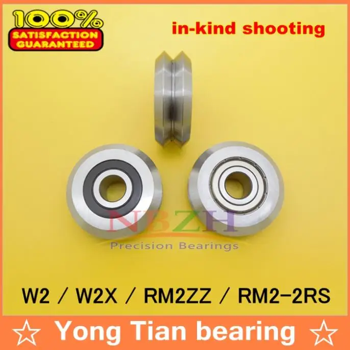 

NBZH bearingW2X 9.525*30.73*11.1 Mm V Wheeles W Groove Sealed Ball Bearing RM2-2RS W2 W2ZZ RM2ZZ W2-2RS
