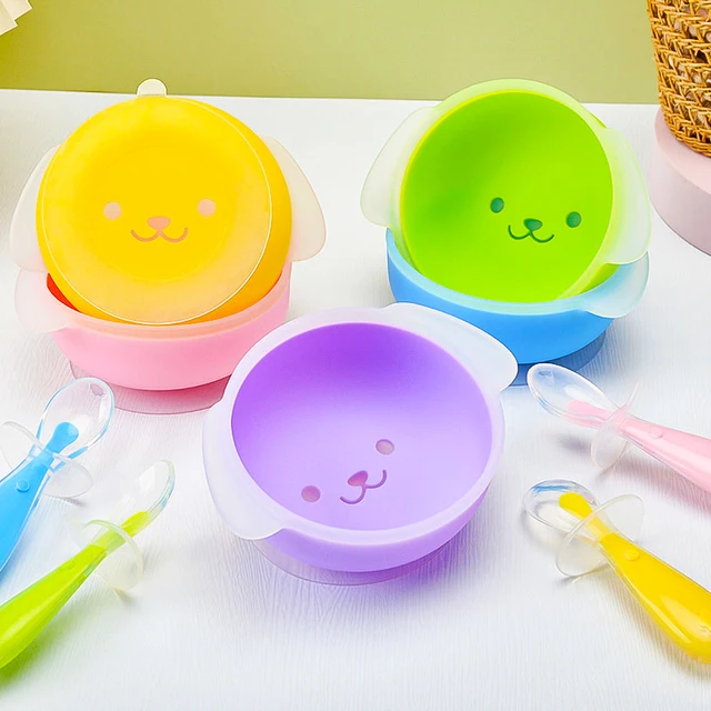 Tableware Set Toddler Silicone  Silicone Tableware Set Babies - 1pcs Baby  Spoons - Aliexpress